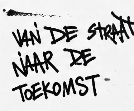 Van de straat naar de toekomst — handgeschreven